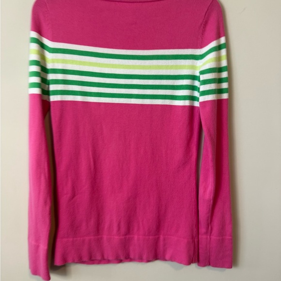 Lilly Pulitzer Vibrant scoop neck Pink Sweater with Stripes size small - Picture 8 of 8